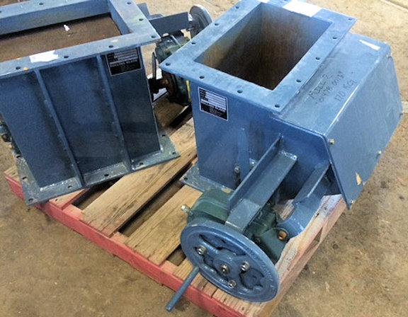 2 Units - PEBCO One-Way Rolling Blade Gates, Model OW-10x16-MH-CS-A4-M